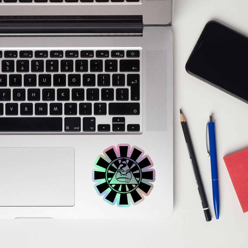 Frog Illuminati - Holographic sticker